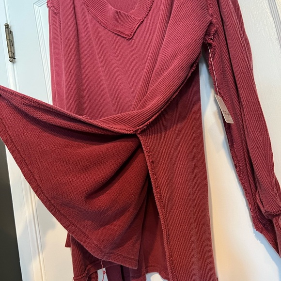 Free People Asher Thermal Knit V-neck Top - Picture 5 of 10